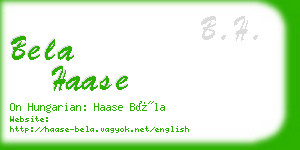 bela haase business card